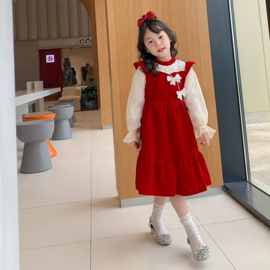 Váy len đỏ nữ ChenHua đầm len noel QC đẹp VT23 | Shopee Việt Nam